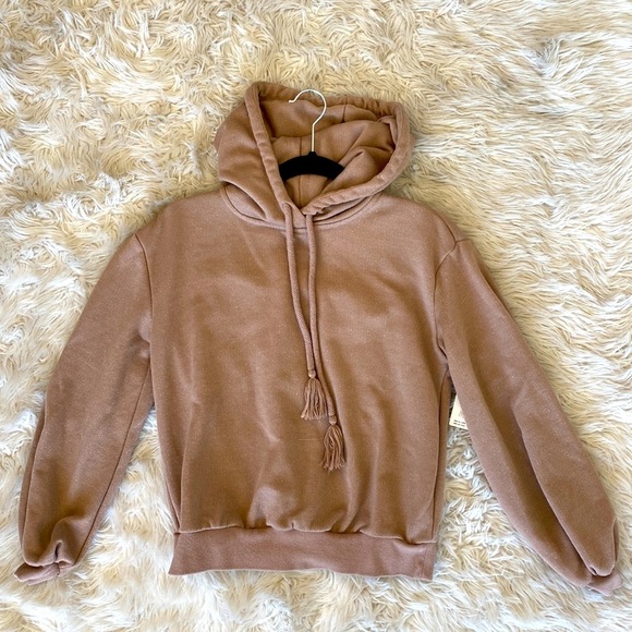 Anthropologie Current Air Shimmer Gold Foiled Sweatshirt - Picture 12 of 13